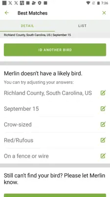 Merlin Bird ID android App screenshot 2